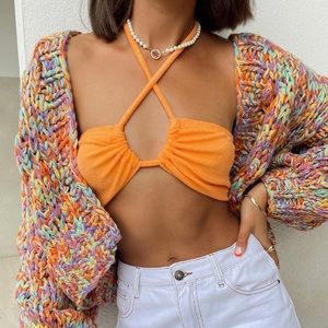 Princess Polly candy cardigan multi m/l